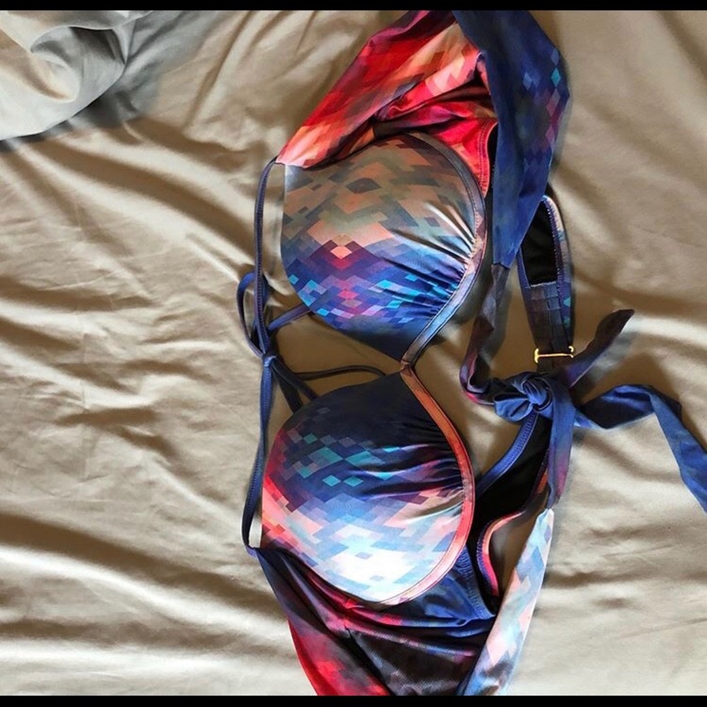 Multi coloured bikini top
